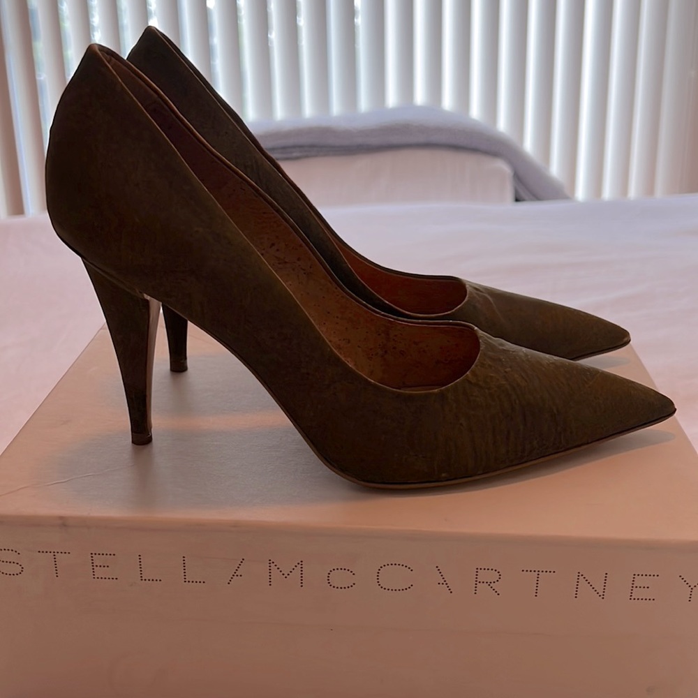Stella McCartney Green Cactus cork Pumps Sz 39